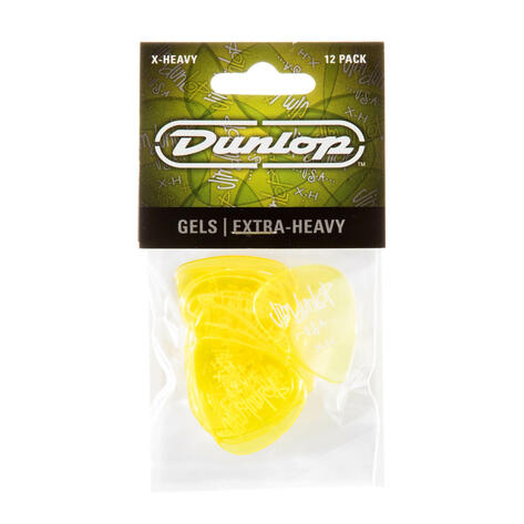 Gels Standard Picks, Player's Pack, 12 pcs., yellow, extra heavy