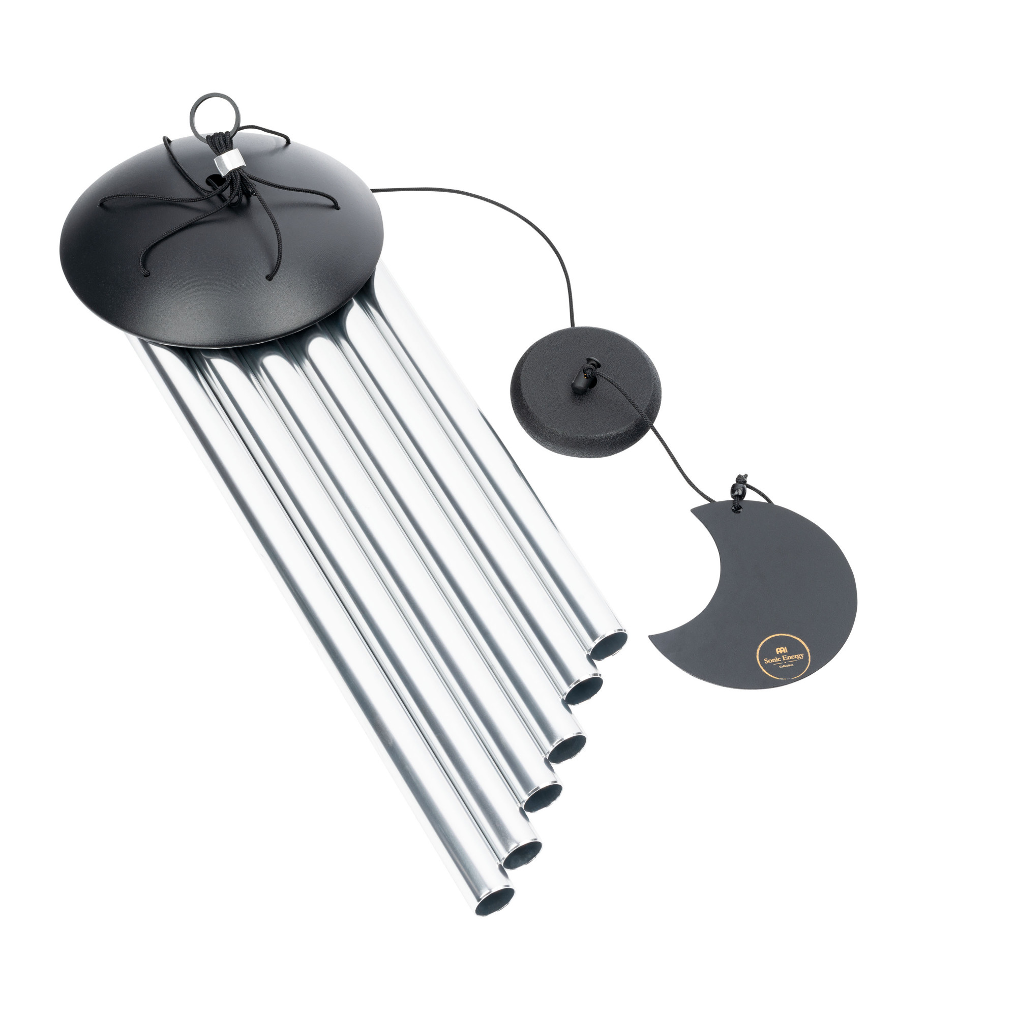 MMC32S Sonic Energy Moon Meditation Chime, 32" / 80 cm, 432 Hz, Runder Bogendeckel, Silber