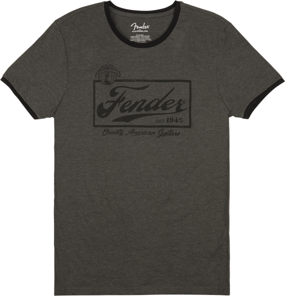 Beer Label Men's Ringer Tee, Gray/Black, Größe M