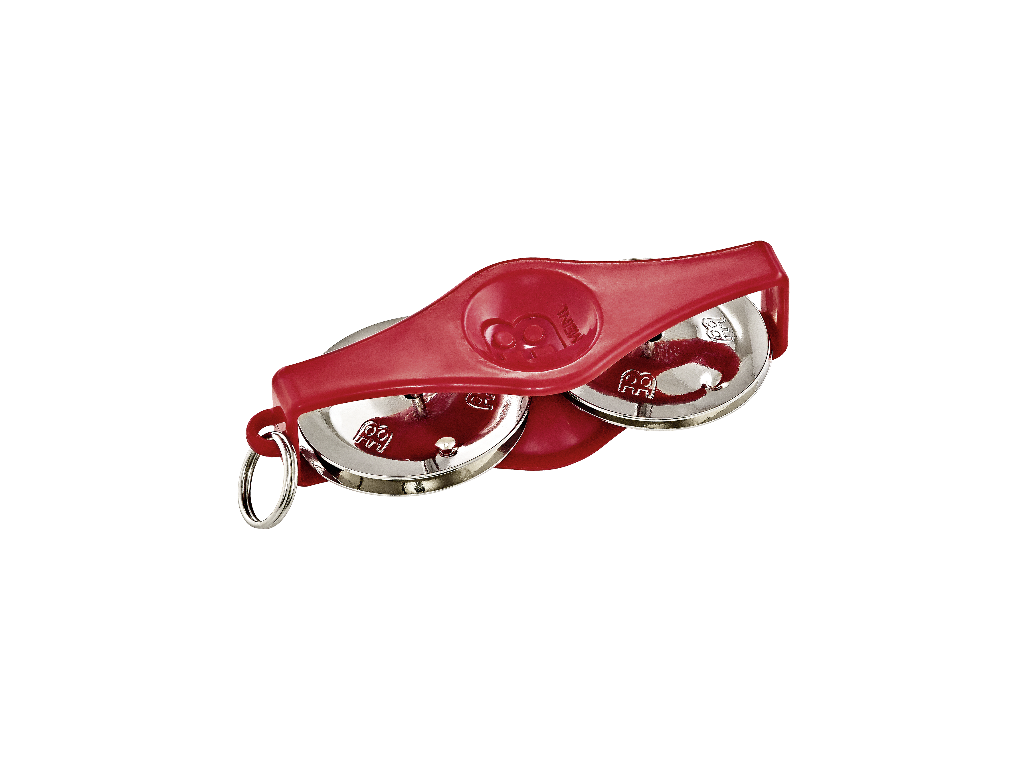 KRT-R Key Ring Tambourine ABS Kunststoff rot/vernickelter Stahl