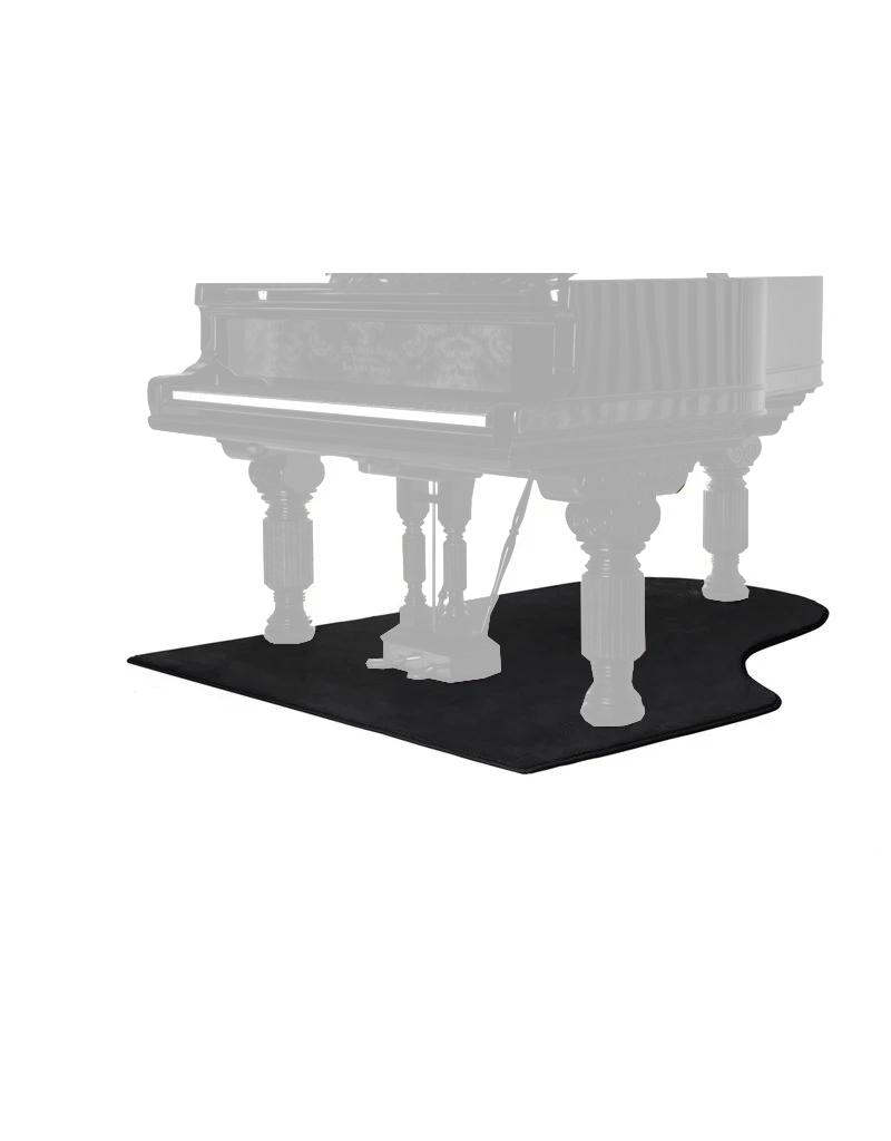 Pianocarpet Flügel schwarz 150cmx161cm