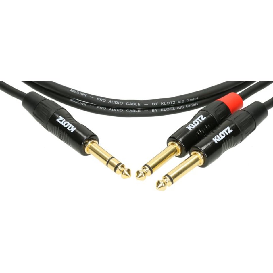 PRO Insertkabel 1,5m Jack 3p -2x Jack 2p