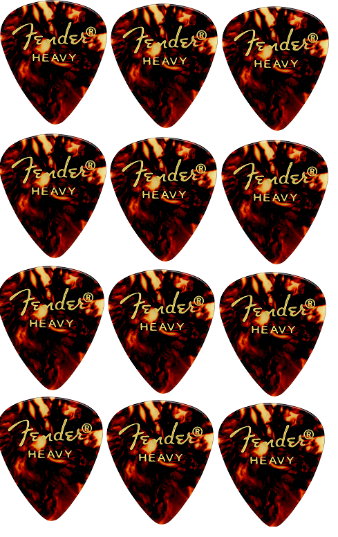 Picks 351 Shell heavy 12er Set Classic Celloid