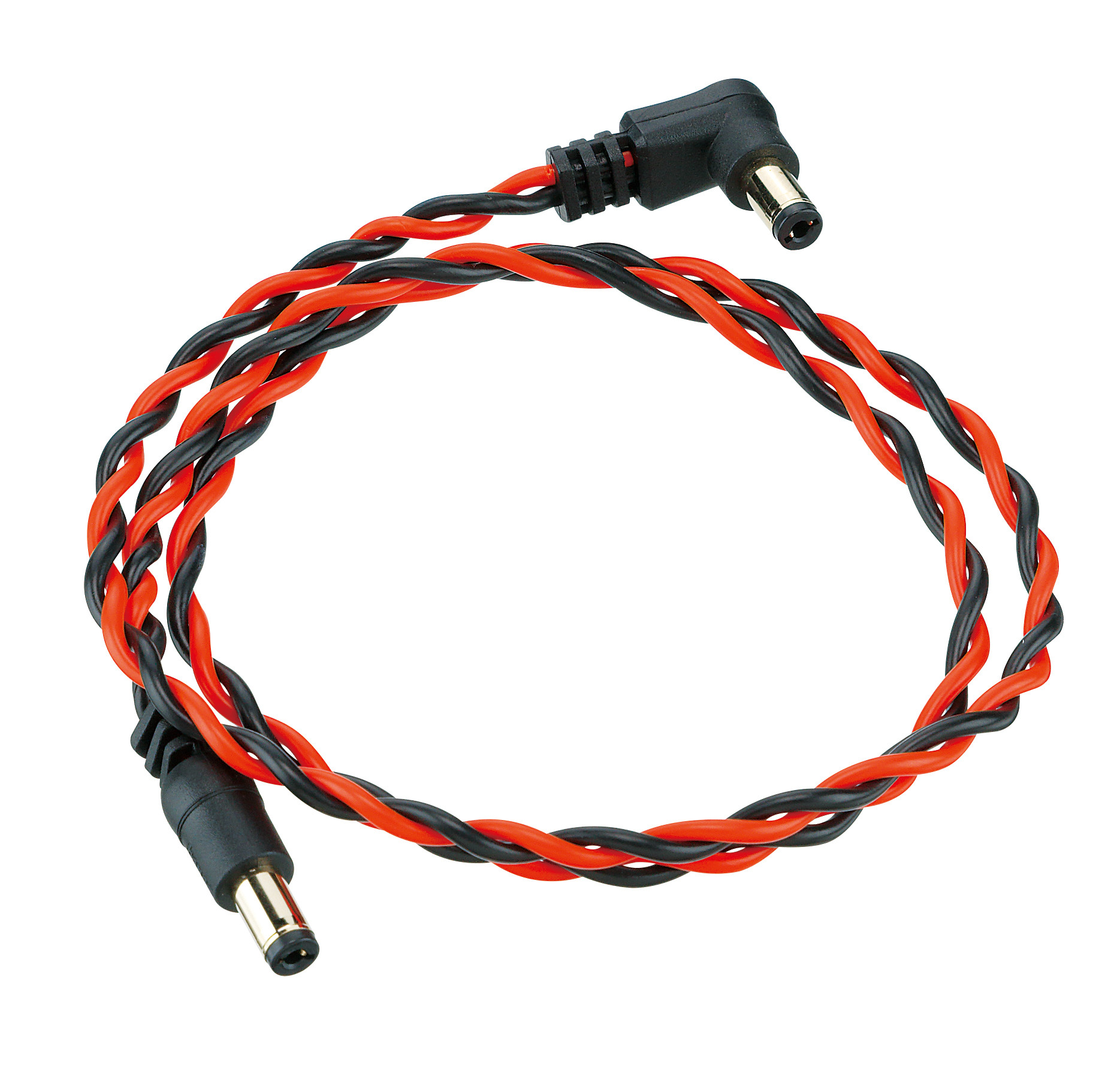 DC Kabel Schwarz & Neon Rot 60cm