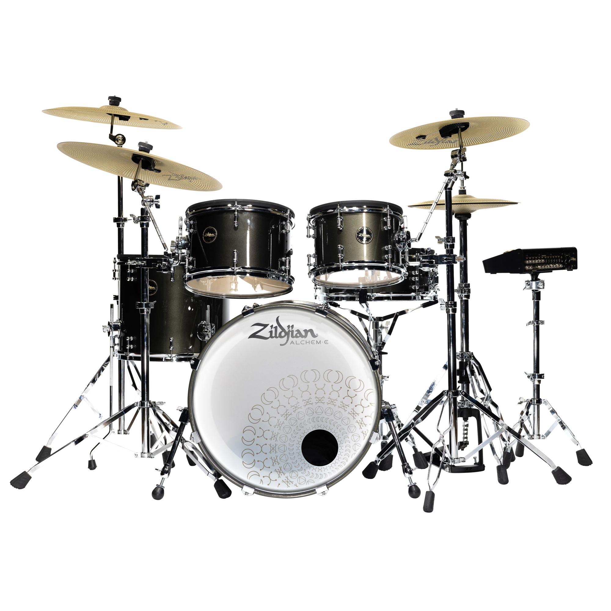 ALCHEM-E E-Drumset, Gold EX, Black Gold Foundry Shimmer