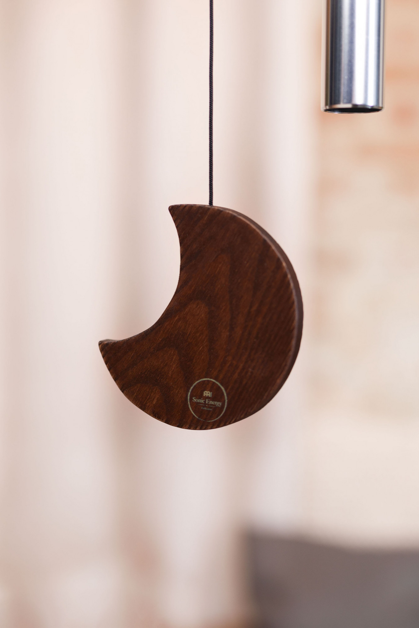 MMC35S Sonic Energy Moon Meditation Chime, 35" / 88 cm, 432 Hz, Gebogene Aufhängung, Silber