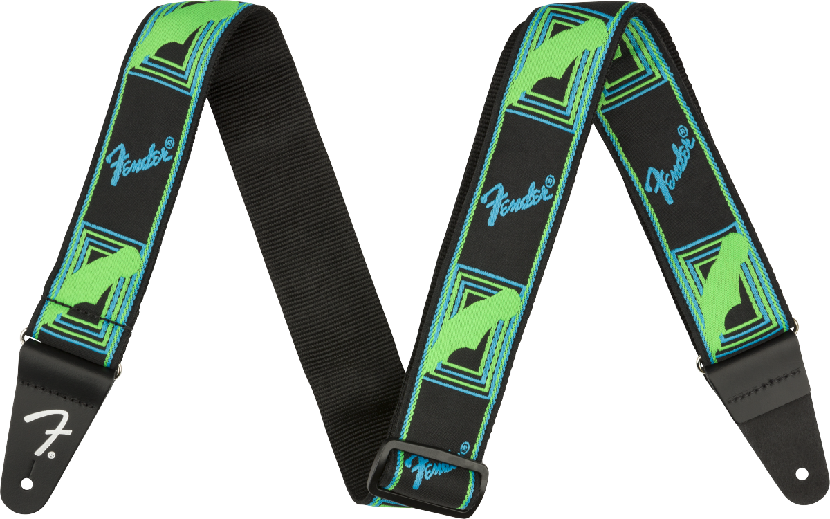 Neon Monogrammed Strap blue and green