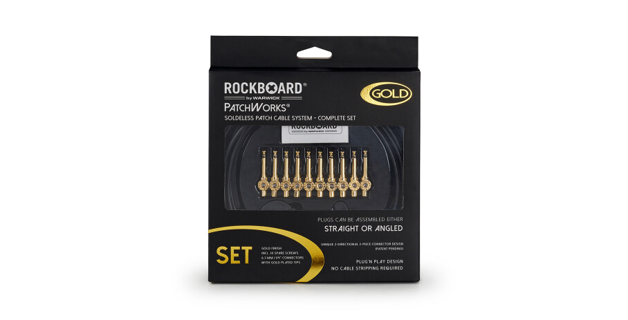 PatchWorks Solderless Patch Cable Set 300 cm Cable + 10 Plugs - Gold