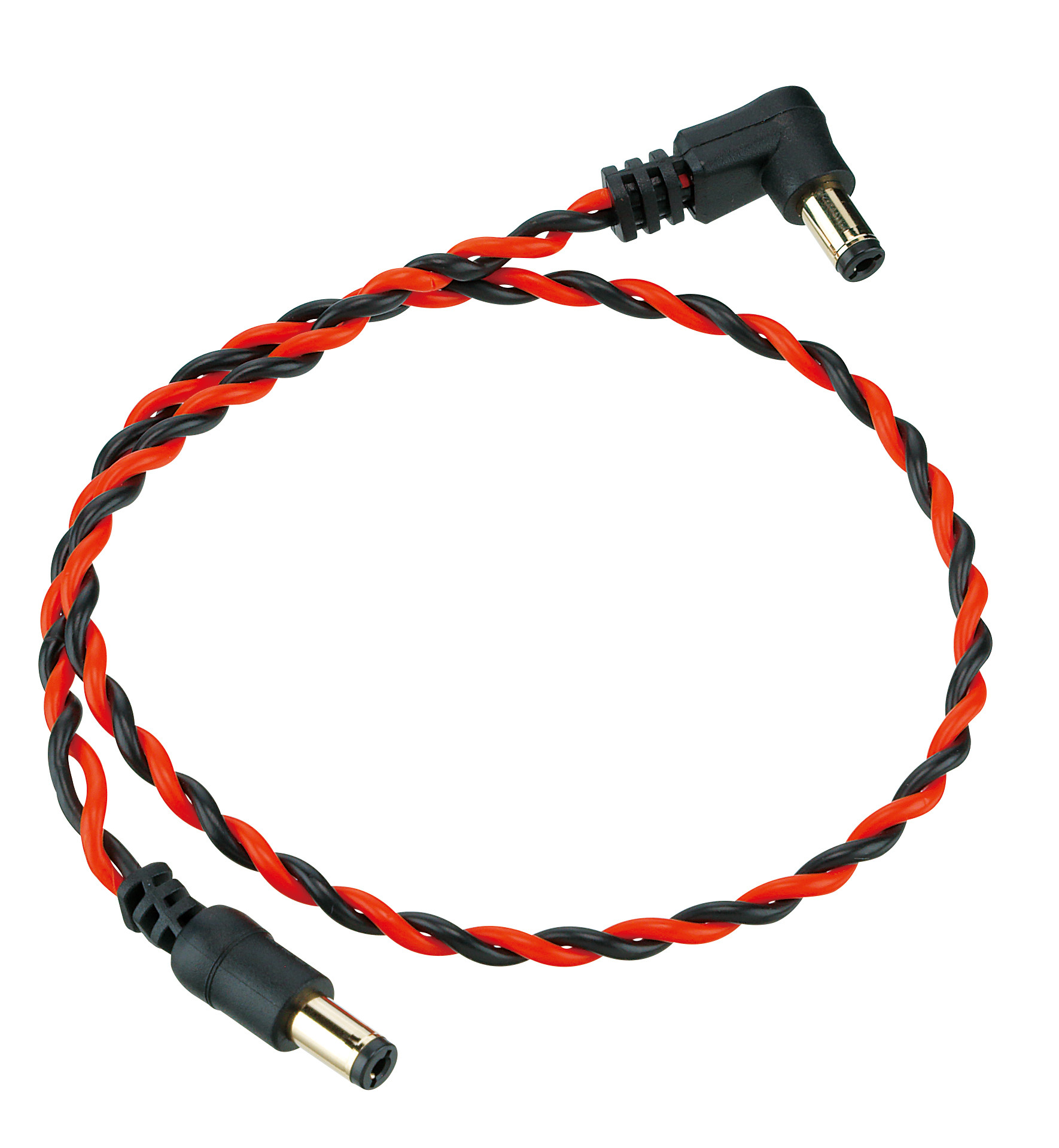 DC-Kabel schwarz & neonrot 40cm