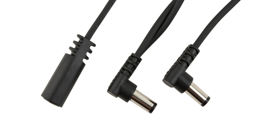 Flat Daisy Chain Cable, Angled - 2 Outputs