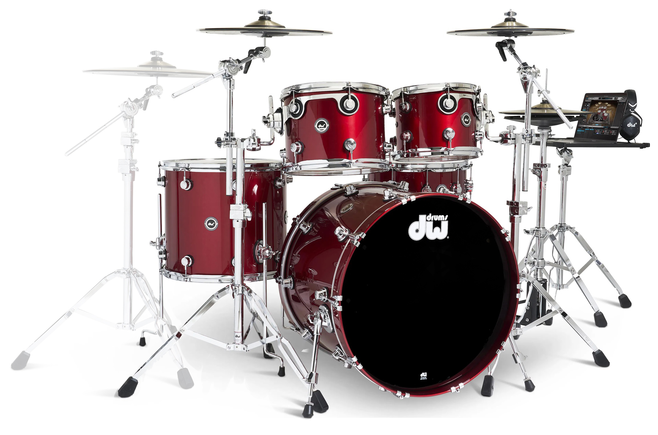 DWe 5-tlg Set/3-tlg Becken Set/5-tlg Hardware Black Cherry Metallic / Midnight Blue Metallic