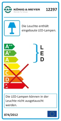 LED Pianoleuchte goldfarbig 12 LEDs, mit Netzteil