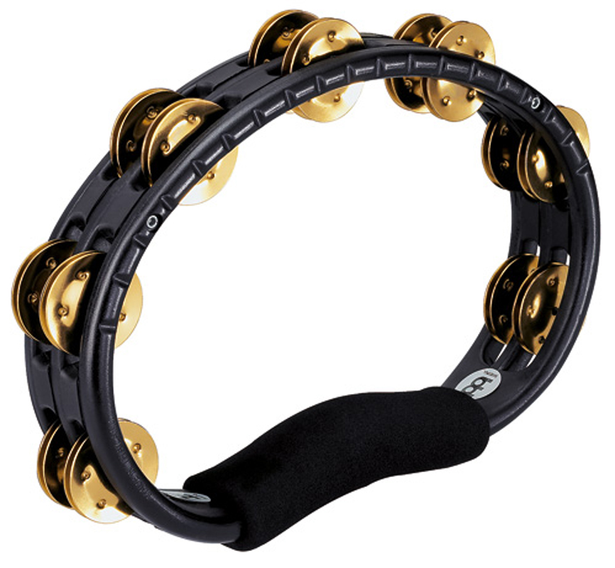 TMT1B-BK Traditional ABS Tambourine - Handmodell - black