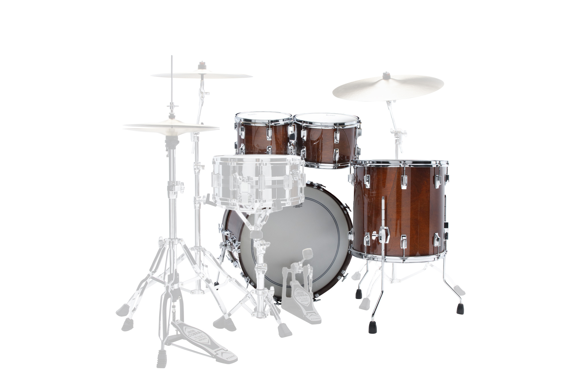 SU42RS-SMH Superstar Limited Reissue 50th Anniversary Shell Kit 4 pcs - Super Mahogany/Chrome HW