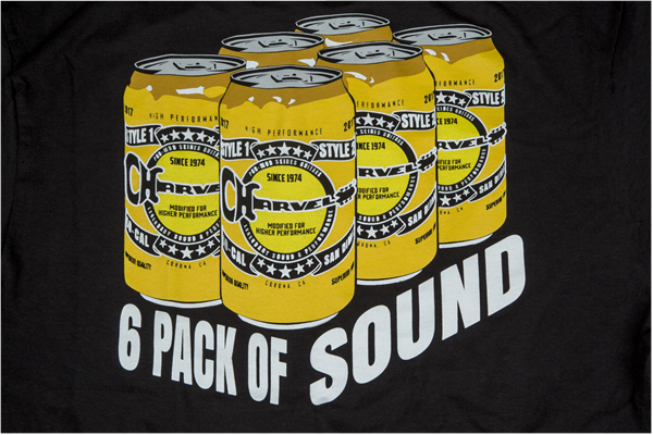 6 Pack of Sound T-Shirt, Black Größe M