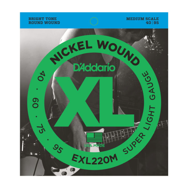 EXL220M nickel round wound, medium scale medium scale, 040-095