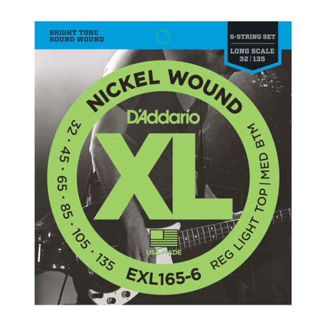 EXL165-6 nickel round wound 6-string 032 - 135