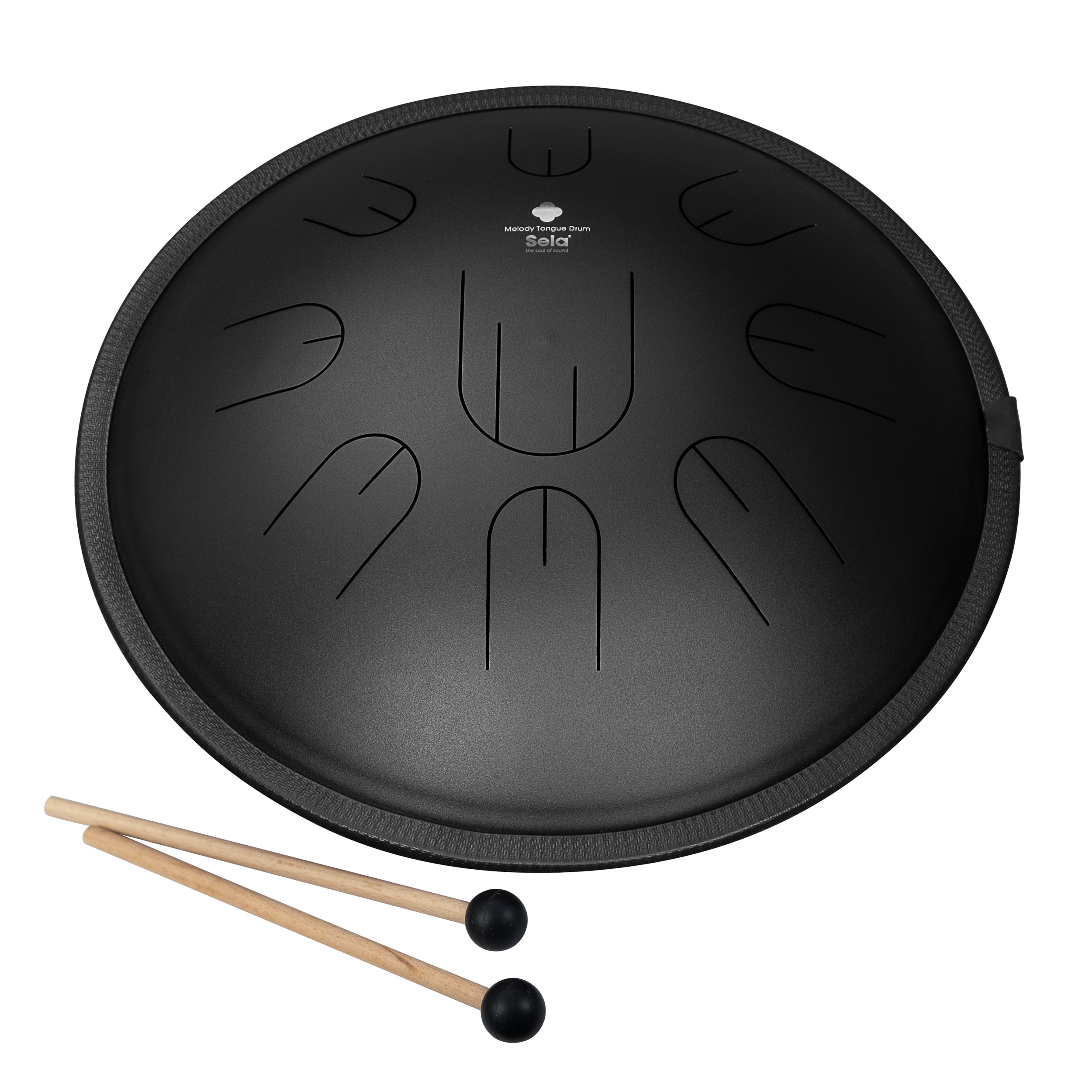 Melody Tongue Drum 14" D Kurd Black incl. carrying bag