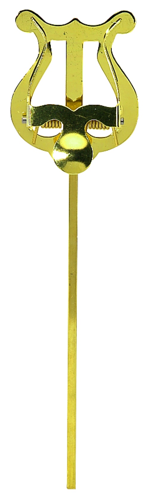 Marschgabel Messing kleine Lyra, 1 Drücker, 14cm