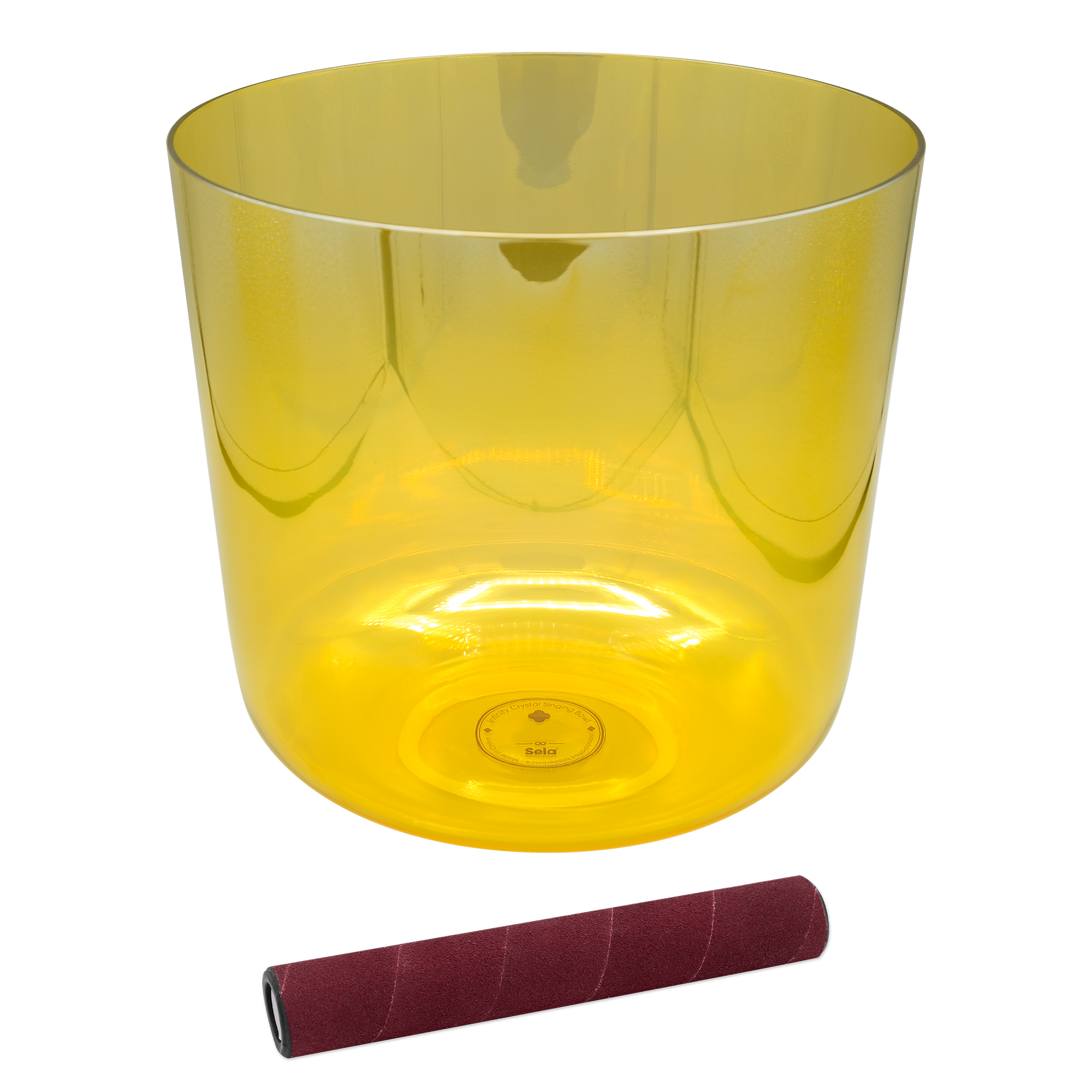 Infinity Singing Bowl - F3, Yellow, 8.0" 440 Hz Kristallklangschale