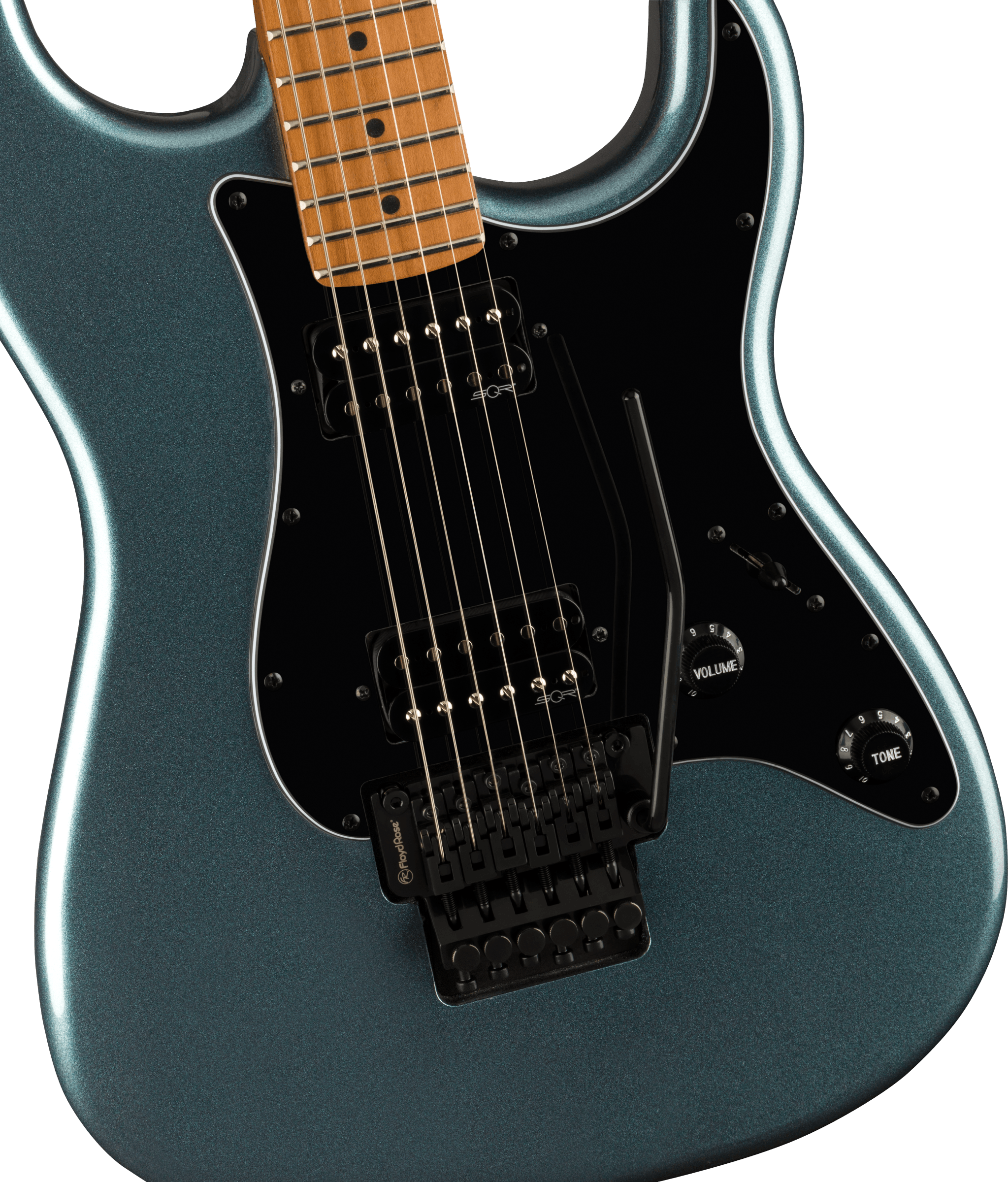 Contemporary Stratocaster HH FR Roasted Maple Fingerboard, Gunmetal Metallic