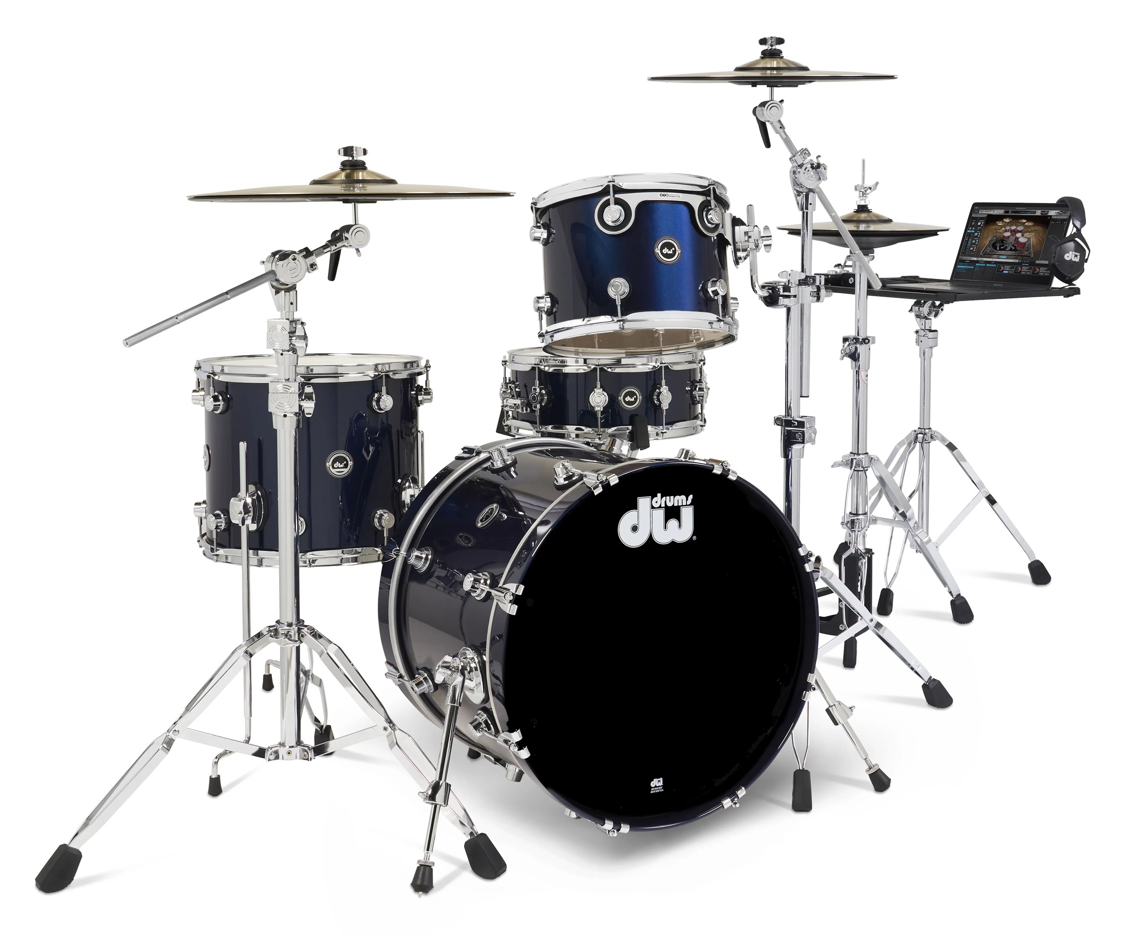 DWe 4-tlg Set/3-tlg Becken Set/5-tlg Hardware Midnight Blue Metallic / Black Cherry Metallic