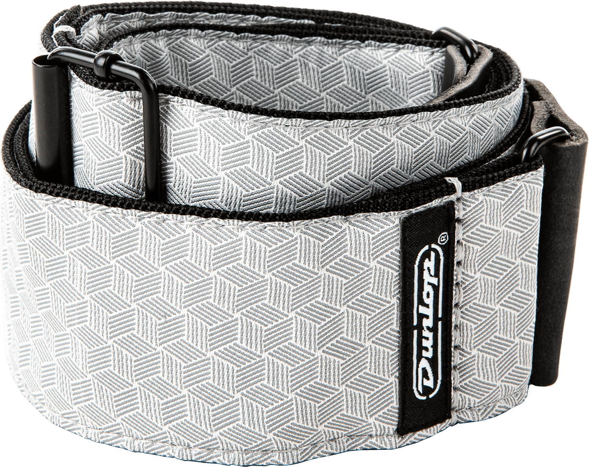 Gitarrengurt Jacquard - Cube Hatch Light Grey