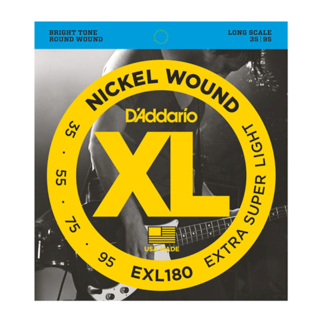 EXL180 nickel round wound long scale, 035 055 075 095