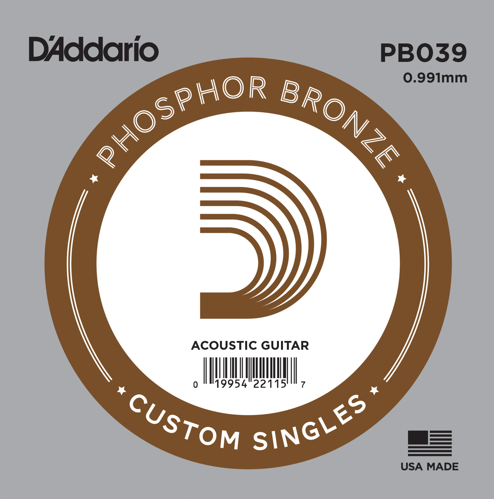 PB039 Phosphor Bronze Einzelsaite