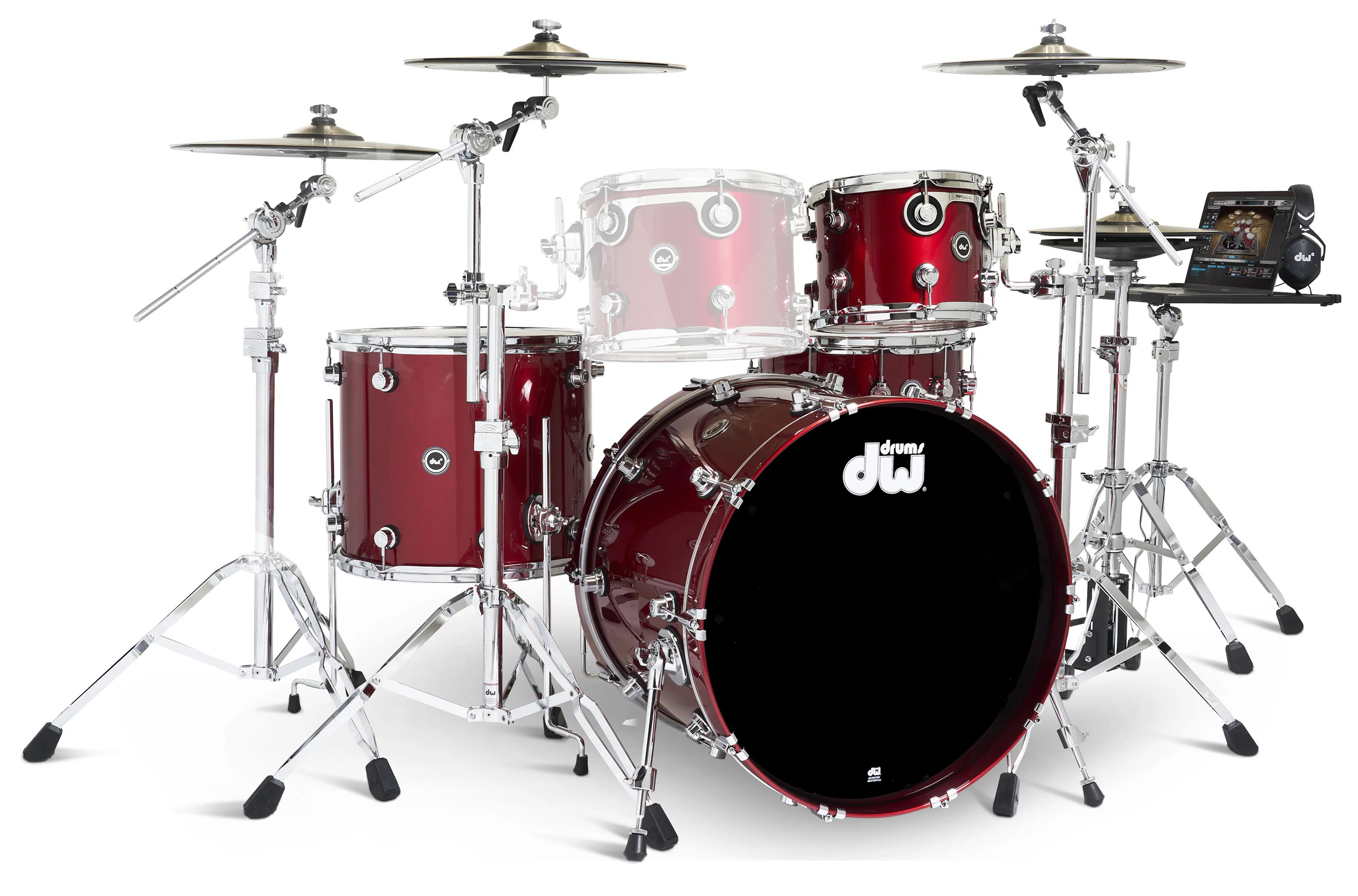 DWe 4-tlg Set/4-tlg Becken Set/6-tlg Hardware Midnight Blue Metallic / Black Cherry Metallic