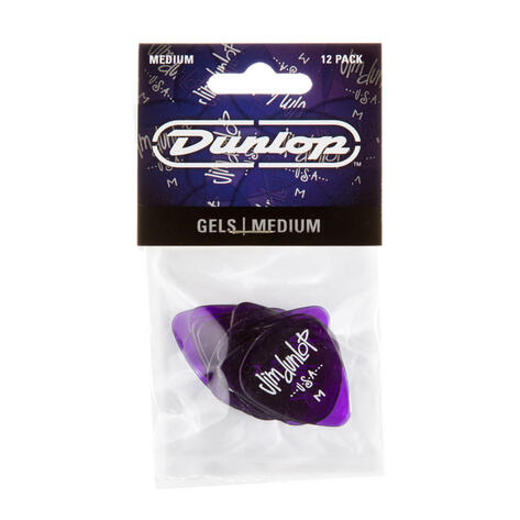 Gels Standard Picks, Player's Pack, 12 pcs., purple, medium