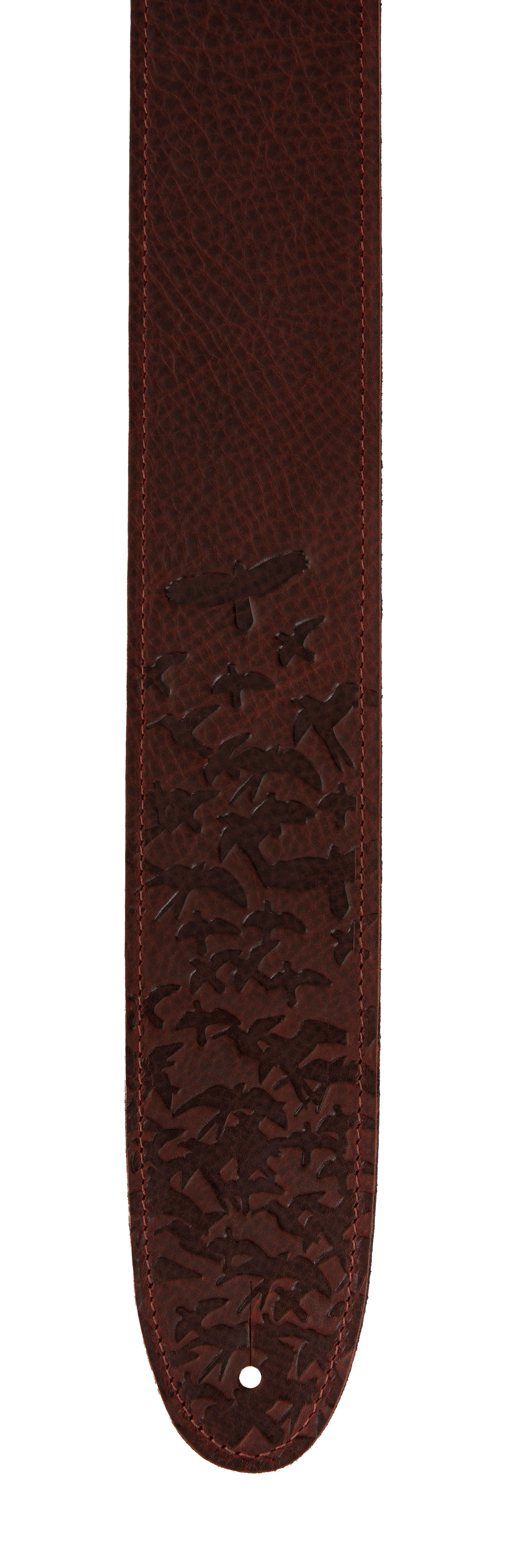 2.5" Leather Bird Swarm Strap, Rust