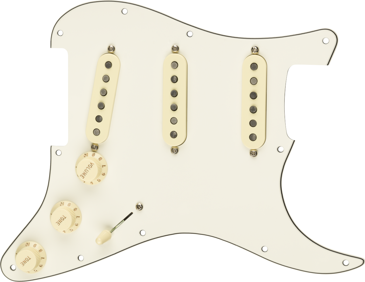 Pre-Wired Strat Pickguard Custom '69 Parchment