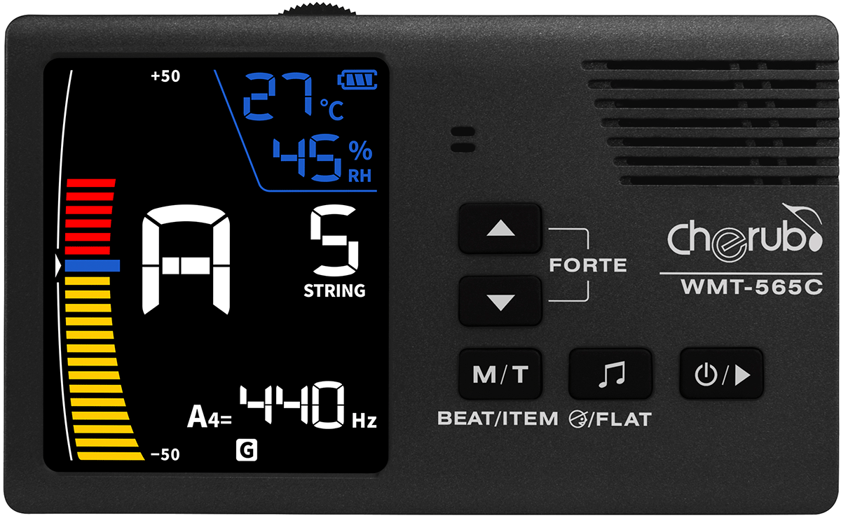 WMT-565C Metronom / Stimmgerät / Hygrometer / Thermometer mit Akku