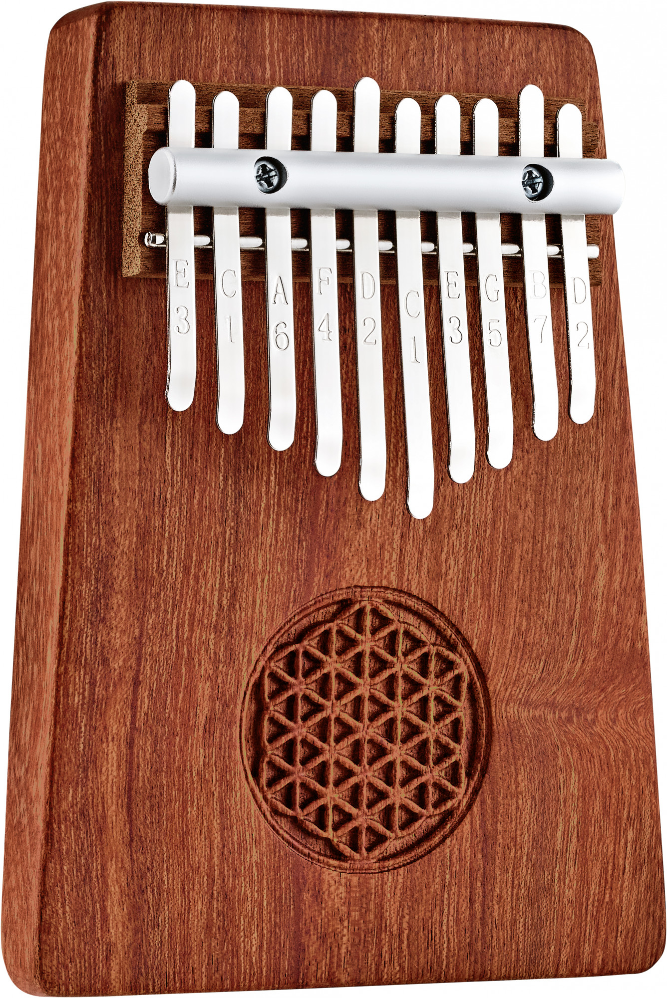 KL1002FOL Sonic Energy Solid "Flower of Life" Kalimba - 10 Töne / Sambesi-Mammutbaumholz