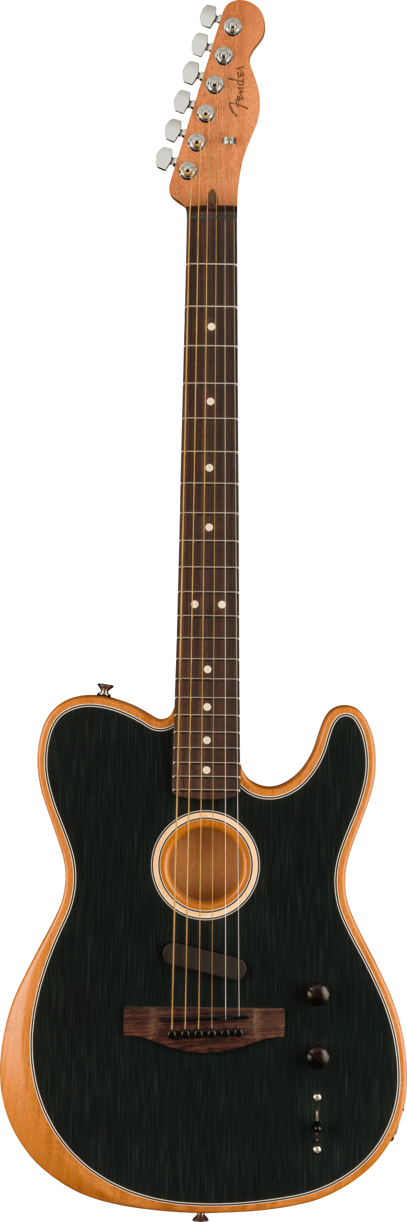 Acoustasonic Player Telecaster RW, Brushed Black Gigbag