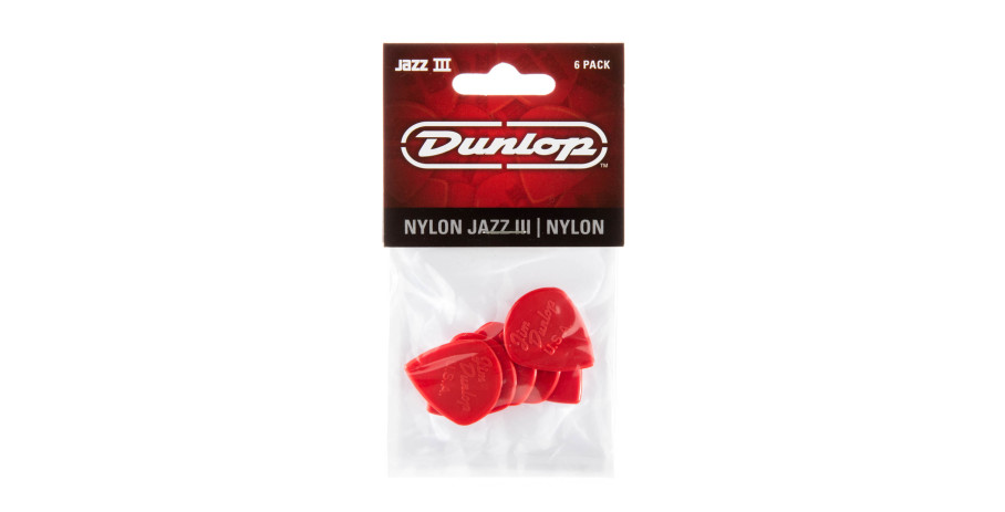 Nylon Jazz III Picks, Player´s Pack 6 pcs., red, 1.38 mm