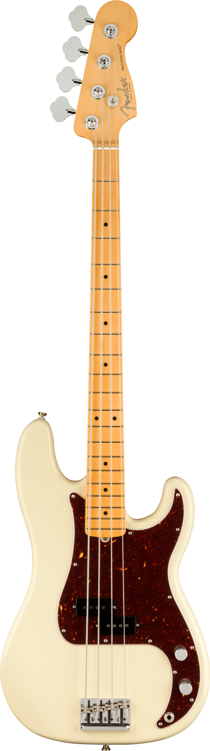 American Professional II Precision Bass Maple Fingerboard, Olympic White