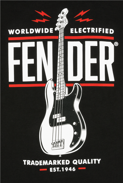 Fender P-Bass TM T-Shirt  Black L Größe L