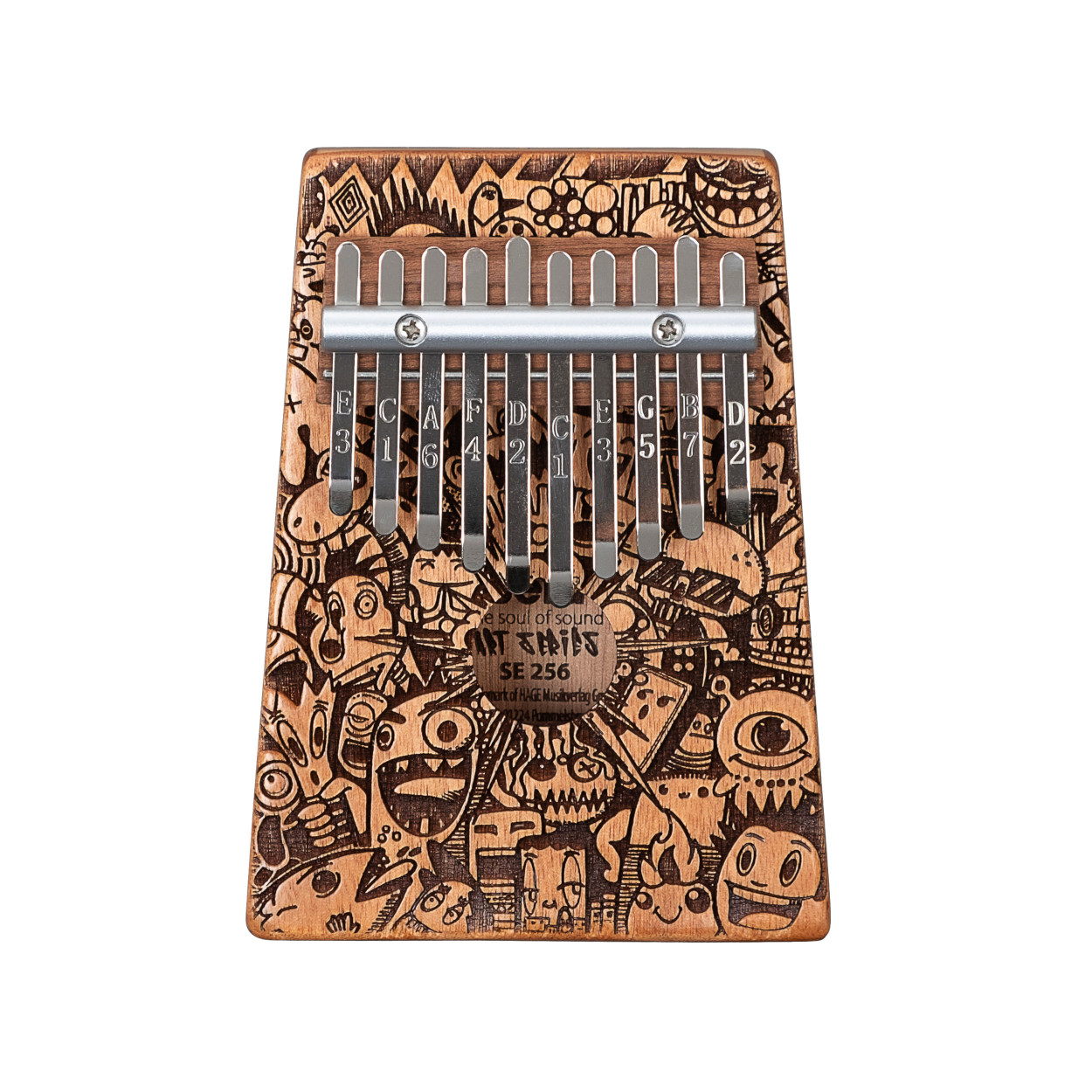 Art Series Kalimba 10 Little Monster Laser