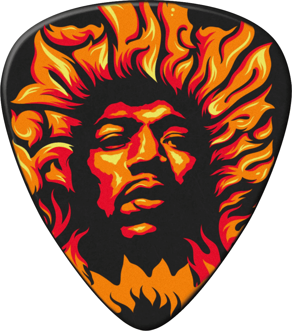 Plektrum Jimi Hendrix Fire, heavy, Player's Pack 6 Stck.