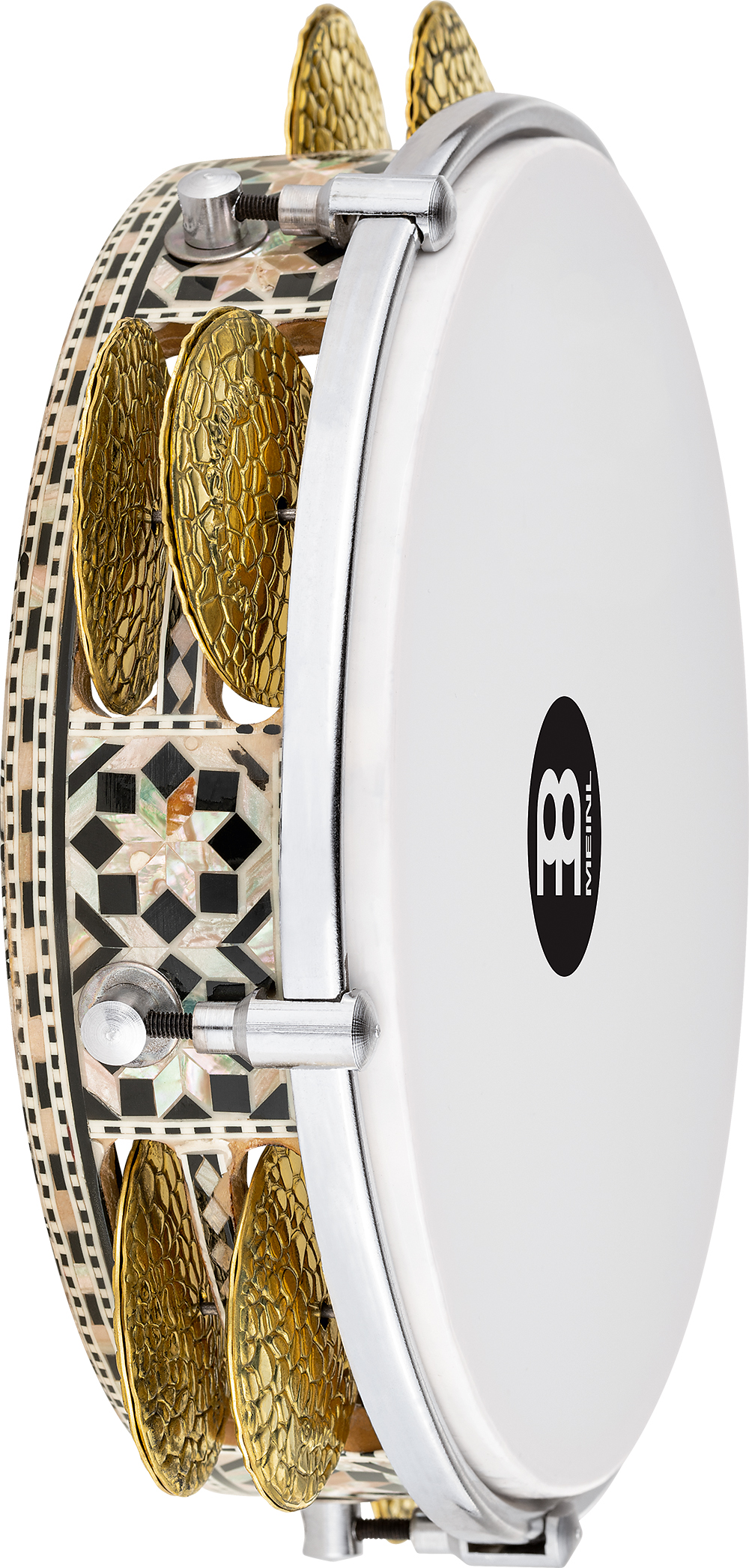 AERIQ1 Artisan Edition Riq Drum 8 3/4" White Pearl, Mosaic Royale