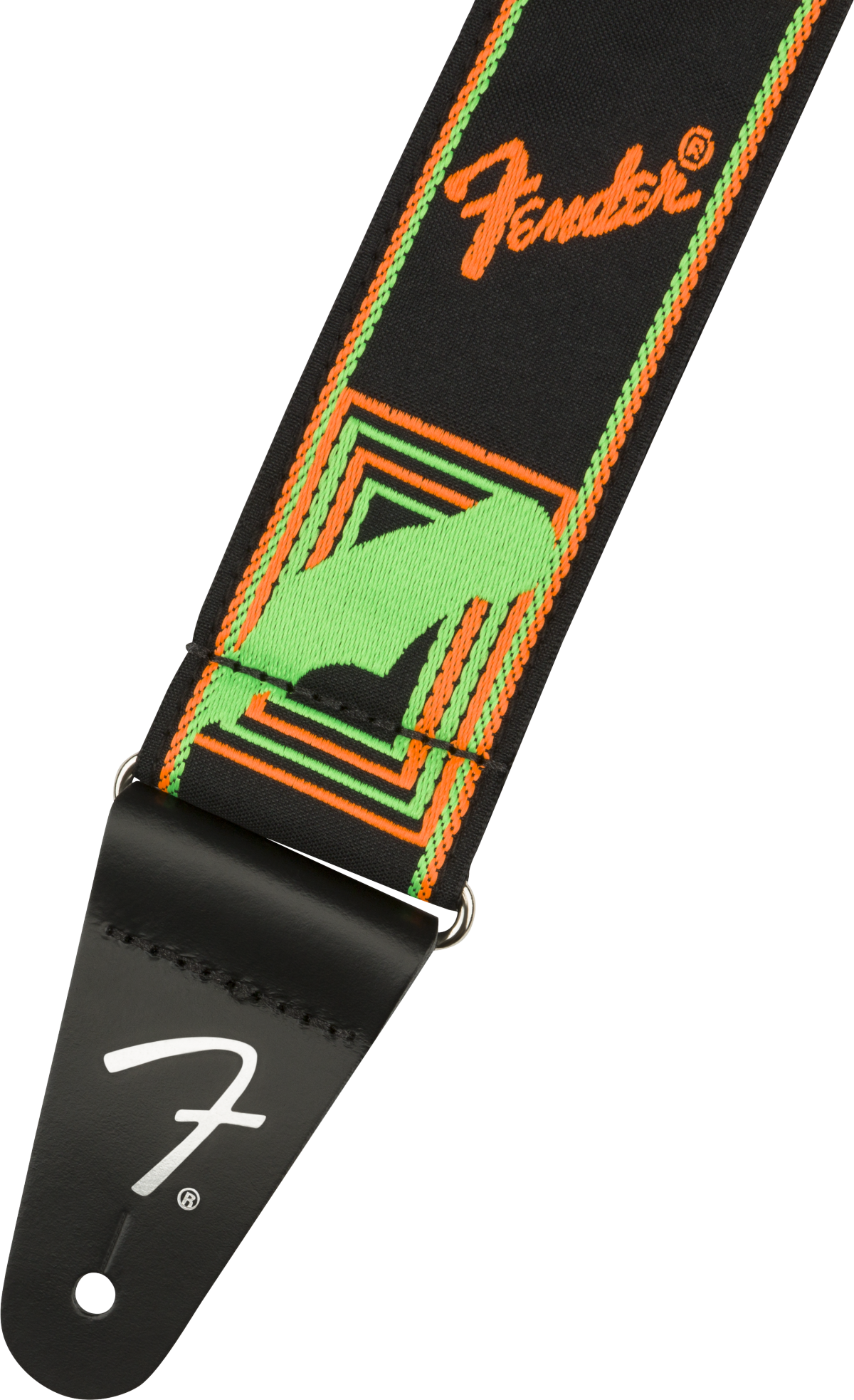 Neon Monogrammed Strap Green and Orange