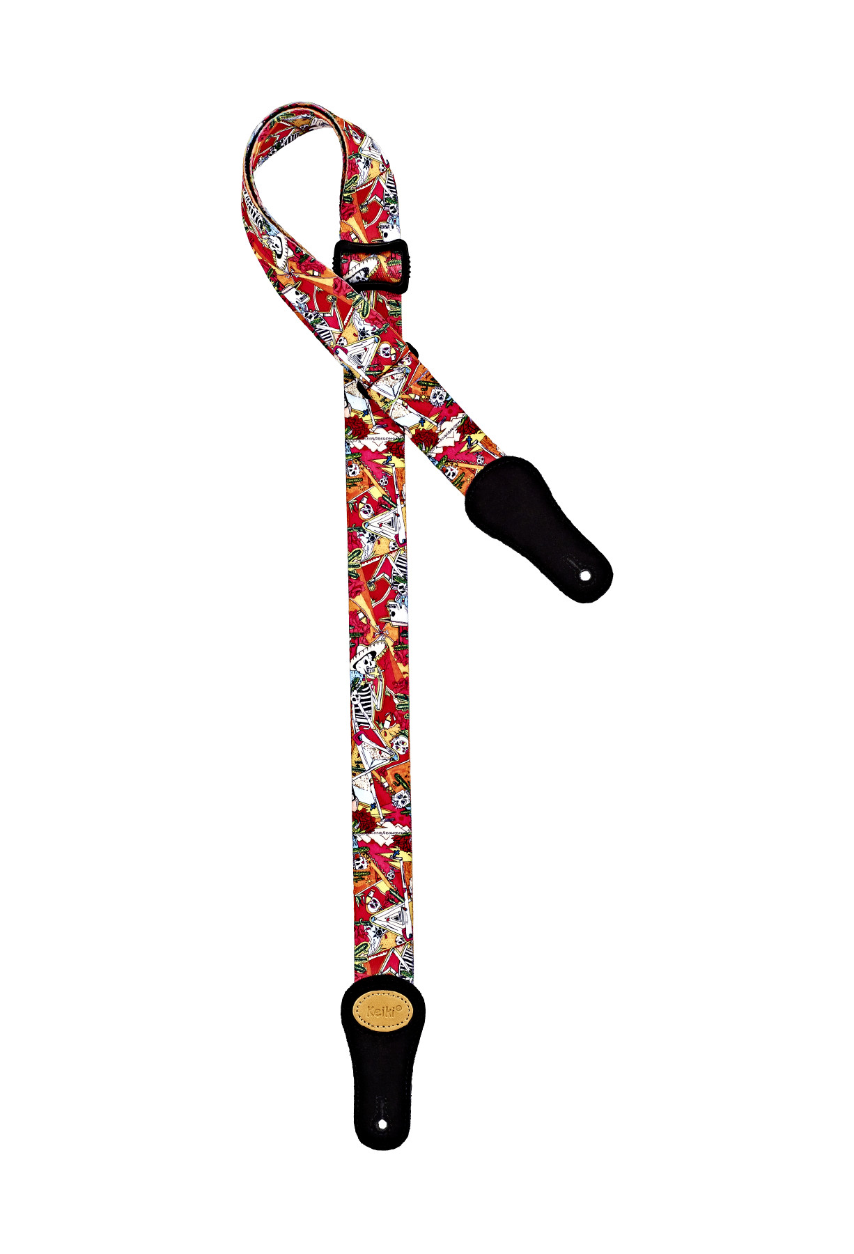 Nylon-Ukulelengurt El Muerto mit Wildleder 37mm