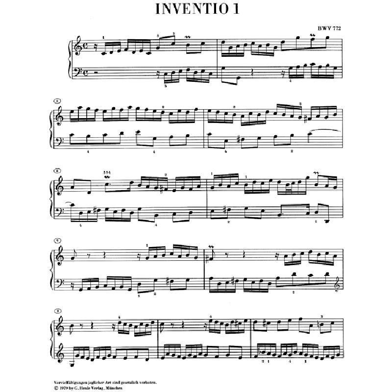 Zweistimmige Inventionen BWV 772-786