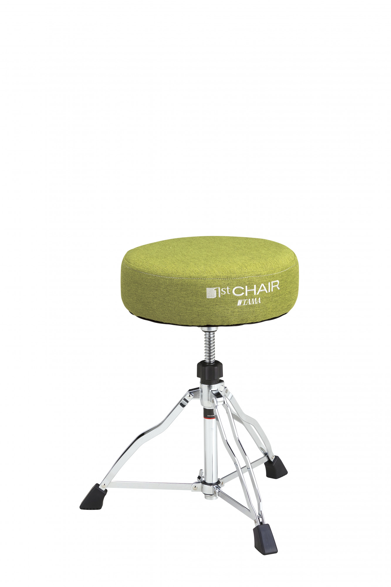 HT430SGF  1st Chair Round Rider Drum Throne with „Sage“ Vibrant Fabric Seat