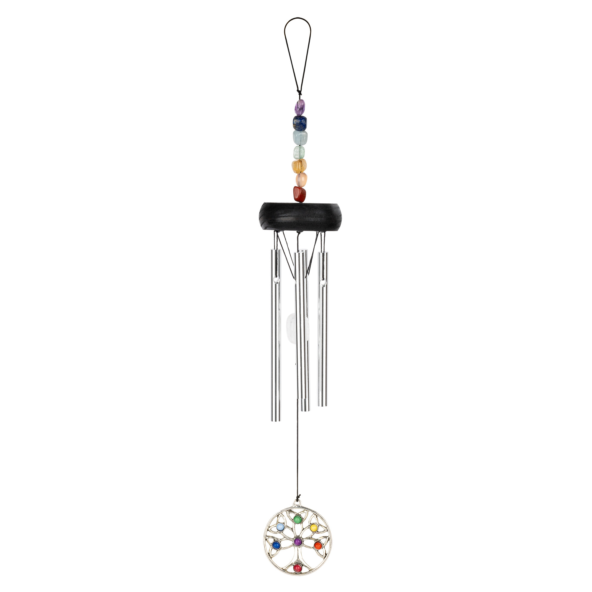 TOLCC12MINI Sonic Energy Mini Tree of Life Chakra Chime, 12" / 30 cm, Silber