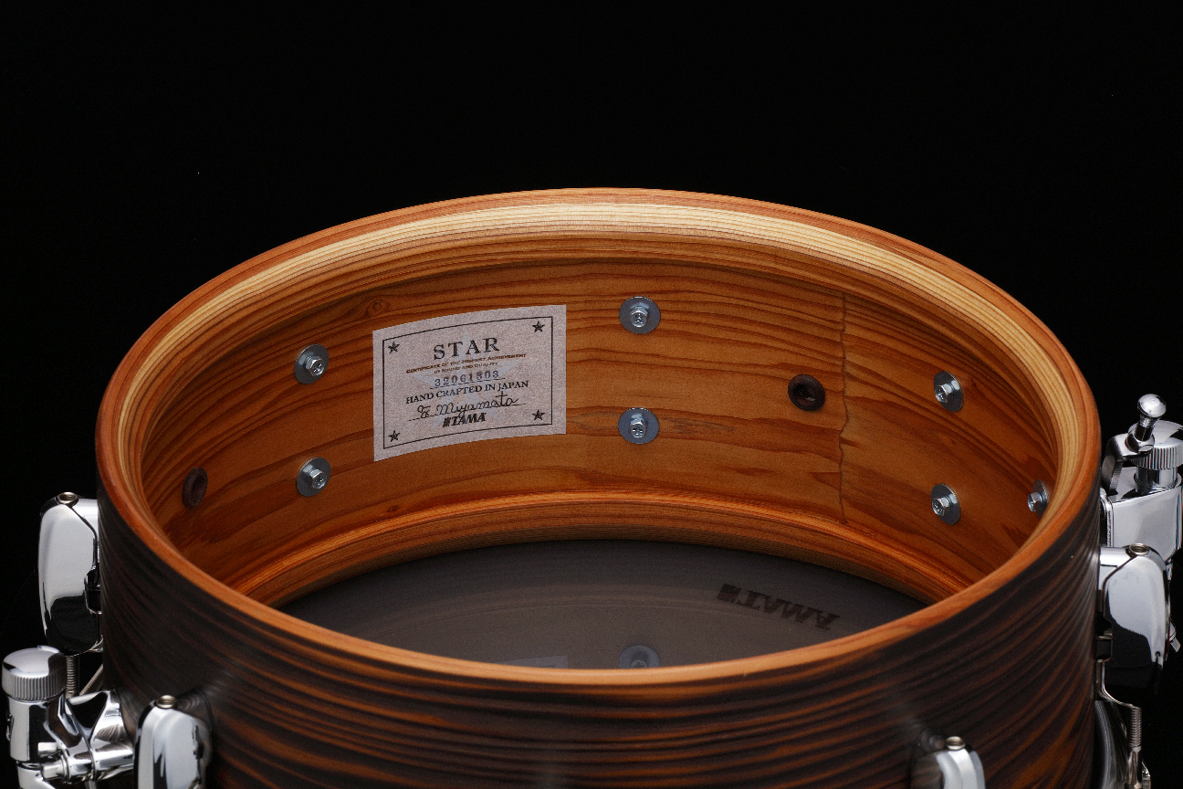 TLJC146-BOC STAR Reserve Solid Cedar Snare Drum - 14" x 6" Burnt Oiled Cedar / Chrom HW