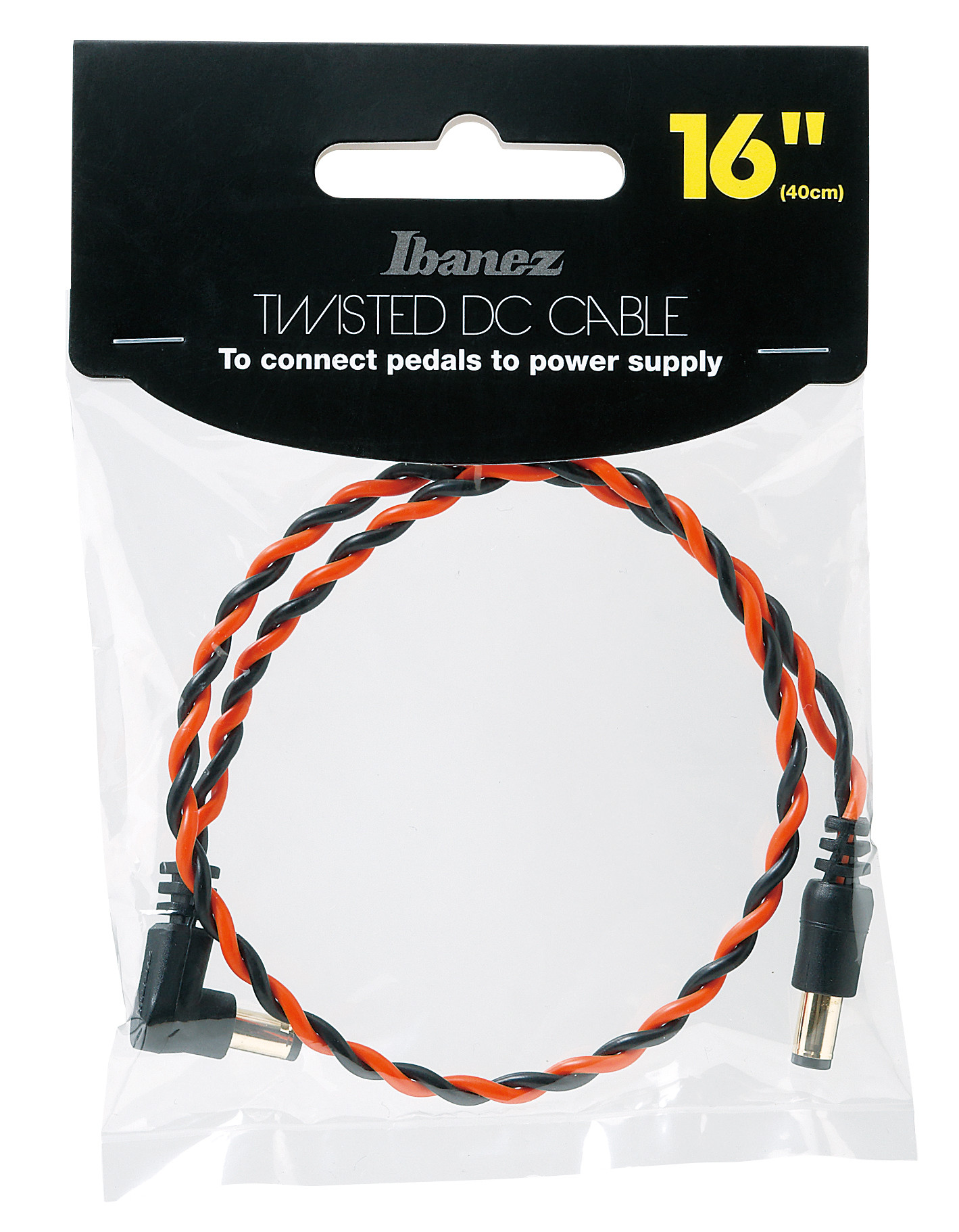 DC-Kabel schwarz & neonrot 40cm