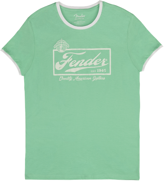 Beer Label Men´s Ringer Tee Surfgreen/Weiß Größe XL